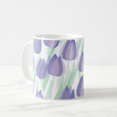 Mug Conception de tulipe : violet clair floral. (Devant gauche)