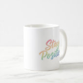 Mug Conception de typographie arc-en-ciel pastel reste (Devant droit)