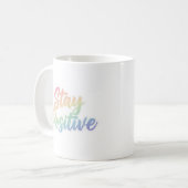 Mug Conception de typographie arc-en-ciel pastel reste (Devant gauche)