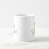 Mug Conception de typographie arc-en-ciel pastel reste (Centre)