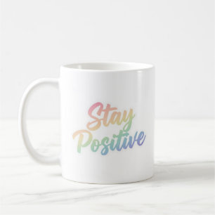 Mug Conception de typographie arc-en-ciel pastel reste