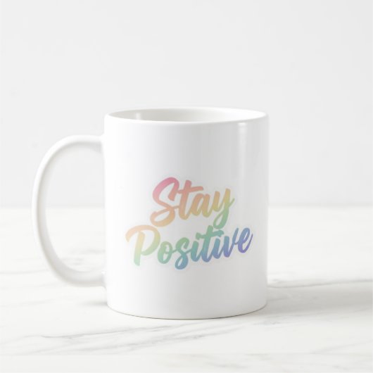 Mug Conception de typographie arc-en-ciel pastel reste (Gauche)