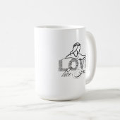 Mug Conception de typographie chrétienne Aimer comme J (Devant droit)