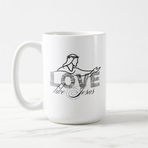 Mug Conception de typographie chrétienne Aimer comme J