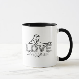 Mug Conception de typographie chrétienne Aimer comme J