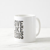 Mug Conception de typographie chrétienne Amour comme J (Devant droit)