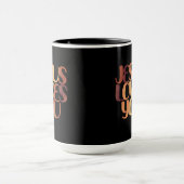 Mug Conception de typographie chrétienne Jésus aime  (Centre)