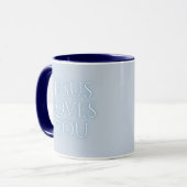Mug Conception de typographie chrétienne Jésus aime (Devant gauche)