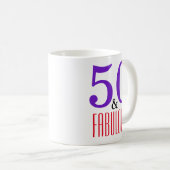 Mug Conception de typographie d'anniversaire 50 ans au (Devant droit)