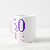 Mug Conception de typographie d'anniversaire 50 ans au (Devant gauche)