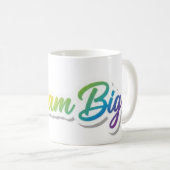 Mug Conception de typographie de arc-en-ciel Rêve Gran (Devant droit)