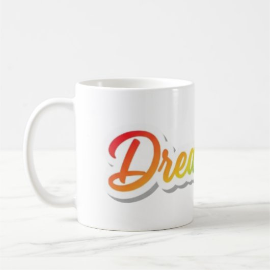 Mug Conception de typographie de arc-en-ciel Rêve Gran (Gauche)