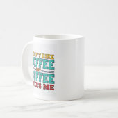 Mug Conception de typographie de café drôle (Devant gauche)