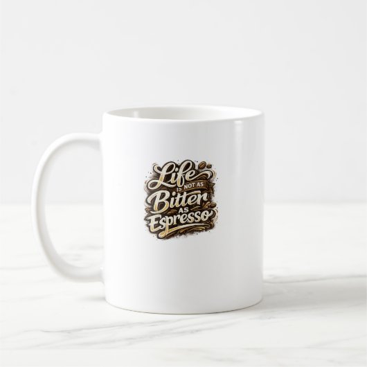 Mug Conception de typographie de café drôle Espresso (Gauche)