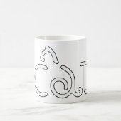 Mug Conception de typographie de chat minimaliste – Ar (Centre)