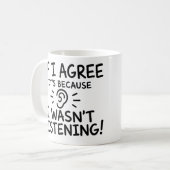 Mug Conception de typographie de citation drôle (Devant gauche)