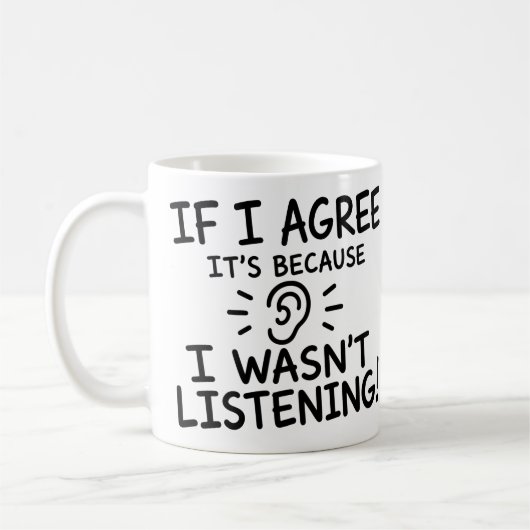 Mug Conception de typographie de citation drôle (Gauche)