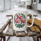 Mug Conception de typographie de couronne de Noël Ho H