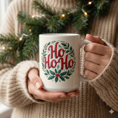 Mug Conception de typographie de couronne de Noël Ho H