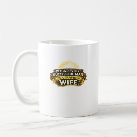 Mug Conception de typographie de femme priante (Gauche)