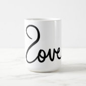 Mug Conception de typographie de mot "amour" minimalis (Centre)