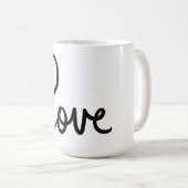Mug Conception de typographie de mot "amour" minimalis (Devant droit)
