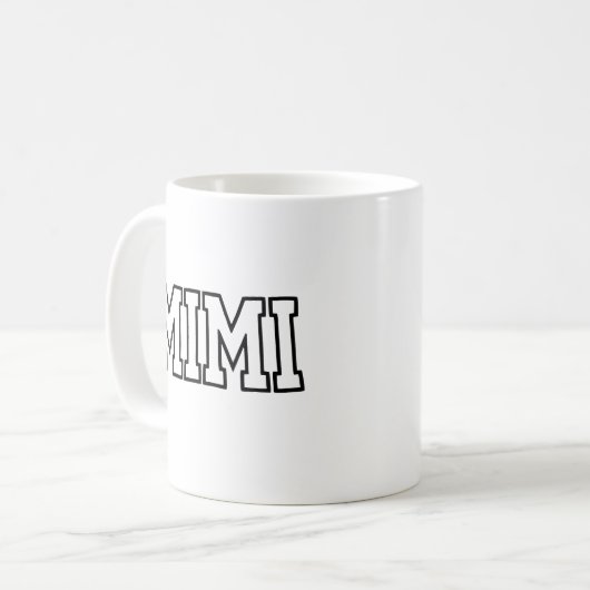 Mug Conception de typographie de nom Mimi (Devant gauche)