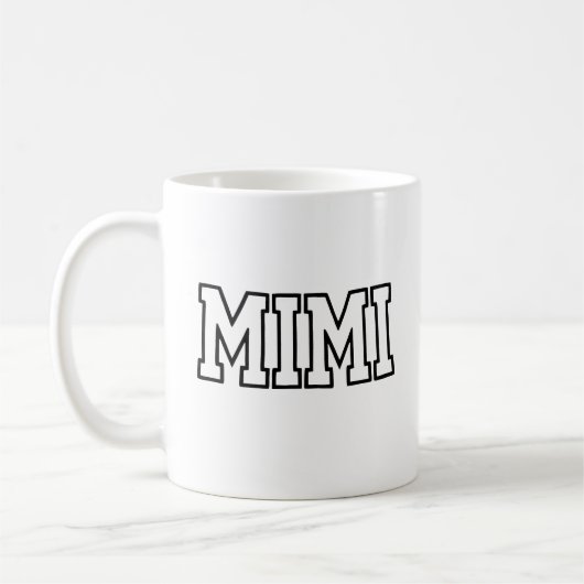 Mug Conception de typographie de nom Mimi (Gauche)