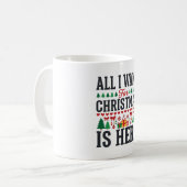 Mug Conception de typographie de vacances de cadeaux d (Devant gauche)