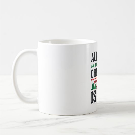 Mug Conception de typographie de vacances de cadeaux d (Gauche)