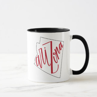 Mug Conception de typographie d'état de l'Arizona |