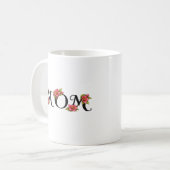 Mug Conception de typographie florale élégante "MAMAN" (Devant gauche)