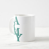 Mug Conception de typographie gras Army empilée minima (Devant gauche)