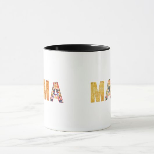 Mug Conception de typographie Mama Patchwork (Centre)