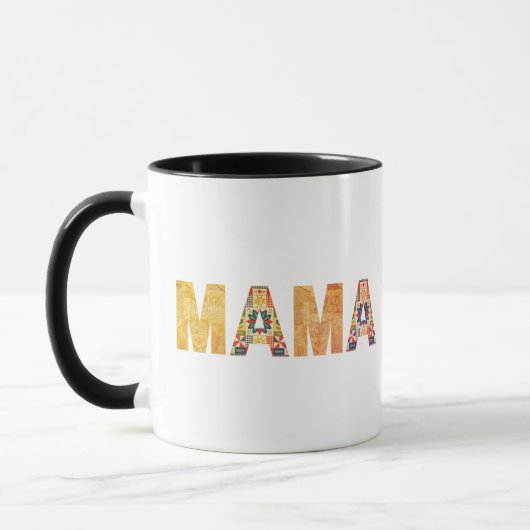 Mug Conception de typographie Mama Patchwork (Gauche)