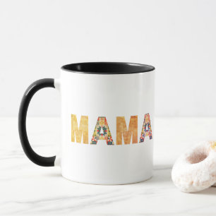 Mug Conception de typographie Mama Patchwork