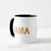Mug Conception de typographie Mama Patchwork (Devant gauche)