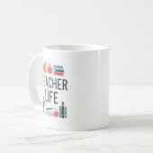 Mug Conception de typographie moderne pour la vie d'en (Devant gauche)