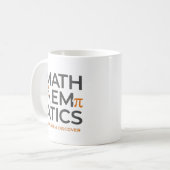 Mug Conception de typographie pour professeur de mathé (Devant gauche)