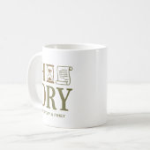 Mug Conception de typographie pour professeur d'histoi (Devant gauche)