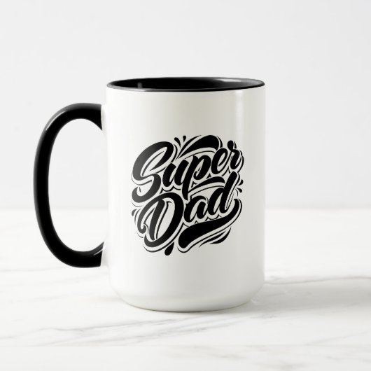 Mug Conception de typographie Super Papa Héros-67888 (Gauche)