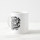 Mug Conception de typographie Super Papa Héros-67888 (Devant gauche)