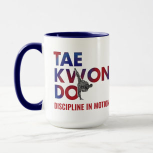 Mug Conception de typographie Taekwondo coup de pied s