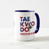 Mug Conception de typographie Taekwondo coup de pied s (Devant droit)