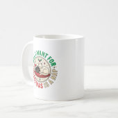 Mug Conception de vacances de sieste de chat de Noël (Devant gauche)