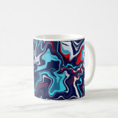 Mug Conception de vague de fluide abstrait (Devant droit)