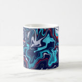 Mug Conception de vague de fluide abstrait (Centre)