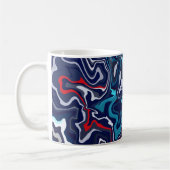 Mug Conception de vague de fluide abstrait (Gauche)