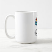 Mug Conception de vague de soleil rouge - Chat de foot (Gauche)