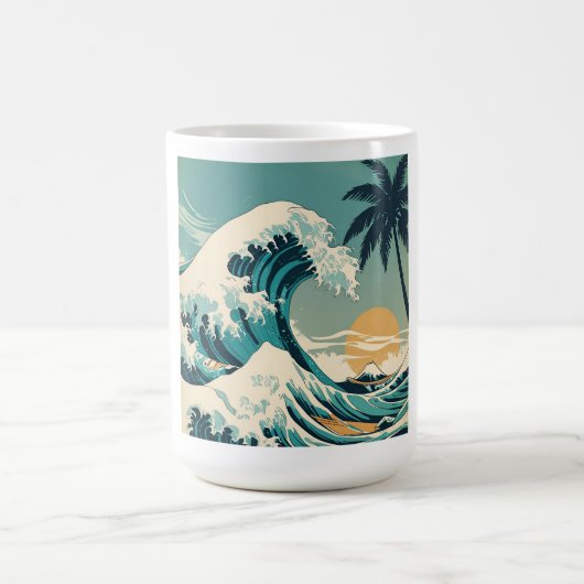 Mug Conception de vague rétro Surf’s Up Classique Cali (Centre)